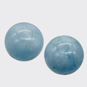 Aquamarine AAA Parcel Round Beads | 16mm | Blue | 2 Beads |