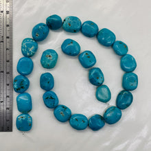 Load image into Gallery viewer, Natural Turquoise Flat, Smooth Nuggety Bead Strand 109352