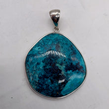 Load image into Gallery viewer, Natural Chrysocolla Sterling Silver Pendant | Blue, Green | 2" Long | 1 Pendant|