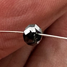 Load image into Gallery viewer, 1 Fancy Color 0.46cts Natural Black Diamond Roundel Bead 9892G