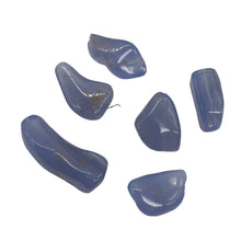 Load image into Gallery viewer, Blue Chalcedony 26g Nugget Pendant Beads | 33x10 - 21x14mm | Blue | 6 Beads |