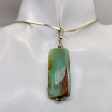 Load image into Gallery viewer, Peruvian Opal Sterling Silver Rectangle Cut Pendant | 2" Long | Green Pink |
