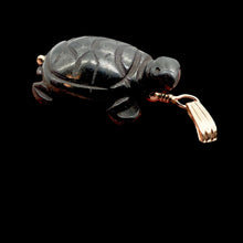 Load image into Gallery viewer, Charming! Hematite Turtle & Vermeil Pendant 509280HMG