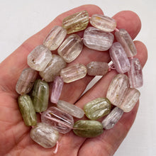 Load image into Gallery viewer, Kunzite 55G Flat Nugget Bead Strand | 16x9x5 to 15x10x4mm | Pink, Green, Clear |