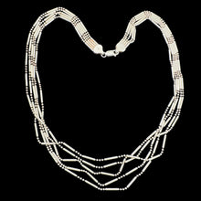 Load image into Gallery viewer, Italian Silver 5 Waterfall Chain 16" Necklace 10073A