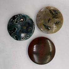 Load image into Gallery viewer, Green White Gray Pink Ocean Jasper Pendant Beads| 36mm | 3 beads |