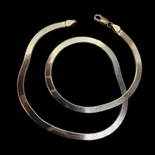 Load image into Gallery viewer, Sleek Sterling Silver 4mm Herringbone Chain Necklace | 16" Long |