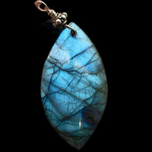 Load image into Gallery viewer, Labradorite Sterling Silver Drop Pendant | 2 1/4" Long | Blue |