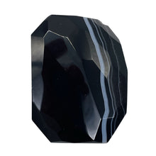 Load image into Gallery viewer, Onyx Flat Faceted Rectangular Pendant Bead | 50x48x14mm | Black White | 1 Bead |