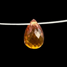 Load image into Gallery viewer, Sapphire, Faceted Padparadscha .88ct Briolette Pendant Bead | 6x4mm| Orange| 1 |