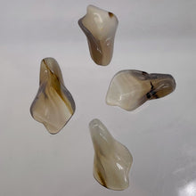 Load image into Gallery viewer, Chalcedony Calla Lily Flower Beads | 22x11x2.5mm | White Green | 4 Beads |