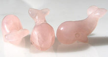 Load image into Gallery viewer, Splash Rose Quartz Whale Animal Beads
