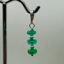 Load image into Gallery viewer, Emerald AAA Gemstone Pendant with Sterling Silver Findings| 3/4" Long |