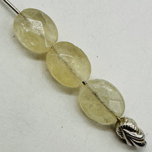 Load image into Gallery viewer, Three Yellow Calcite Facteted Oval Beads 004571