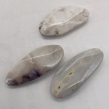 Load image into Gallery viewer, Ocean Jasper Old Stock Long Oval Beads| 45x22x6 to38x20x7mm| White, Gray|3 Beads