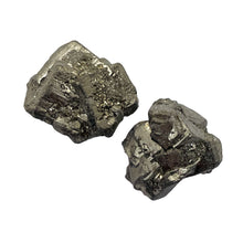 Load image into Gallery viewer, Pyrite Crystal Nugget Beads | 18x14x15 to 18x16x14mm | Silver Gold | 2 Beads |