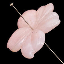 Load image into Gallery viewer, Pink Peruvian Opal Carved 19cts Flower Pendant Bead | 32x27x4mm | Pink | 1 Bead|
