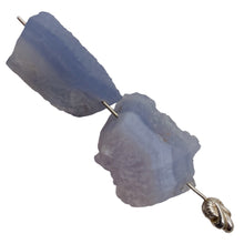 Load image into Gallery viewer, Blue Chalcedony 14g Druzy Nugget Beads | 22x16x11 to 21x19x13mm | Blue| 2 Beads|