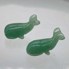 Load image into Gallery viewer, Splash 2 Adorable Green Aventurine Whale Animal Beads | 20x13x11mm | Green