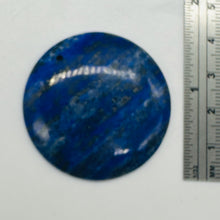 Load image into Gallery viewer, Natural Lapis Lazuli 50mm Disc Pendant Bead Blue Pyrite Afghanistan Gemstone