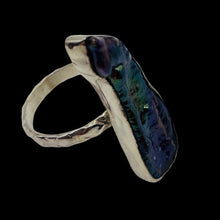 Load image into Gallery viewer, Pearl Sterling Silver Biwa Baroque Ring | Size 7 | Blue Purple | 1 Ring |
