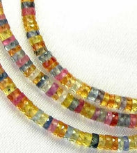 Load image into Gallery viewer, Natural Multihue AAA Sapphire 43cts Bead Strand | 2.5x1.25 to 2.25x1mm | 350bds|