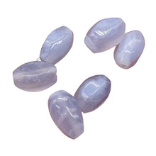 Load image into Gallery viewer, Blue Chalcedony Native Faceted Oval Beads | 7x11mm | Blue | 6 Beads |