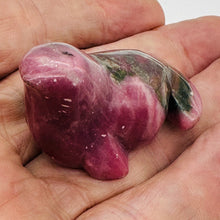 Load image into Gallery viewer, Steller Seal Lion Rhodonite Carved Statue | 42x30x25mm | Pink, Black