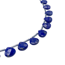 Load image into Gallery viewer, Faceted Lapis 10x10mm Briolette Bead 8 inch Strand (16 Beads) 107259HS