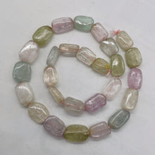 Load image into Gallery viewer, Kunzite 48G Flat Nugget Bead strand | 16x11x5 to 12x10x5mm | Pink, Green, Clear|