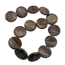 Load image into Gallery viewer, Martian Landscape Jasper Disc Pendant Bead Strand109195