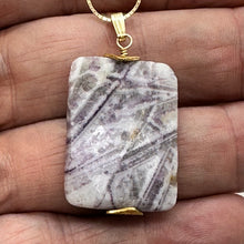 Load image into Gallery viewer, Purple Flower Sodalite Faceted 14K Gold Filled Pendant } 1 3/4" Long| 1 Pendant|