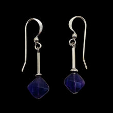 Load image into Gallery viewer, Lilac Faceted Amethyst Sterling Silver Dangle Earrings | 1 1/4" Long | 1 Pair |