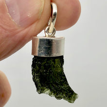 Load image into Gallery viewer, Blue Green Moldavite Pendant 26x12x8mm | 1 1/2" long