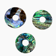 Load image into Gallery viewer, Dramatic Natural Rainbow Abalone 35mm Pi Circle! 3150C