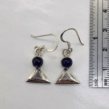 Load image into Gallery viewer, Amethyst Sterling Silver Triangle Earrings | 1" Long | Purple | 1 Pair |