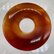 Load image into Gallery viewer, Carnelian Pi Circle Pendant Bead | 70mm | Orange | 2 7/8" Diameter | 1 Bead |