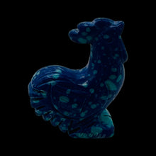 Load image into Gallery viewer, Crowing Rooster Animal Carving | 1 Figurine | | 1 3/4 x 1 3/8" | Blue, Green