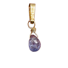 Load image into Gallery viewer, Tanzanite 14K Gold Filled Wire Wrap Pendant | Lavender | 1 inch Long |