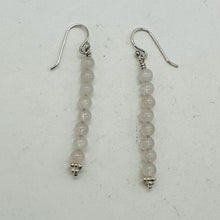 Load image into Gallery viewer, Light Pink Rose Quartz Sterling Silver Semi Precious Gemstone Earrings |2" Drop|