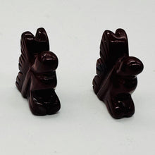 Load image into Gallery viewer, 2 Brecciated Jasper Pixie Fairy Animal Beads | 21x16x7mm | Red