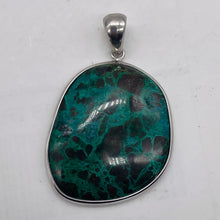 Load image into Gallery viewer, Chrysocolla Sterling Silver Oval Pendant | 2" Long | Blue, Green | 1 Pendant |