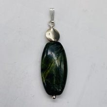 Load image into Gallery viewer, British Columbia Jade Sterling Silver Pendant | Green | 1 3/4" Long | 1 Pendant|