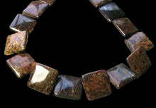 Load image into Gallery viewer, Shimmering Bronzite Square Pendant Bead Strand 108261