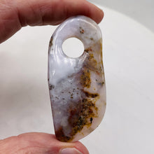 Load image into Gallery viewer, Peruvian Opal 15g Abstract Cut | 56x29x6mm | White. Gray, Pink | 1 Pendant Bead|