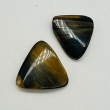 Load image into Gallery viewer, Tiger Eye Triangle Bead Parcel | 30x7mm | Bronze, Blue, Black | 2 Beads |