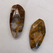 Load image into Gallery viewer, Ocean Jasper Old Stock Long Oval Beads| 45x22x6 to38x20x7mm|Brown, Gray|2 Beads|