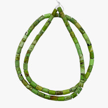 Load image into Gallery viewer, Gaspeite High Grade Tube Bead 16" Strand | 4x6mm | Green Brown | 1 Strand |