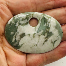 Load image into Gallery viewer, Harmony Stone Oval Centerpiece Bead - Snowy Forests | 63x45x8mm | 1 Bead |