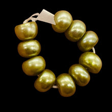 Load image into Gallery viewer, Dubai Pistachio Fresh Water Pearl Parcel | 7x5mm | Green } 10 Pearls |